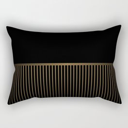 Art Deco Gold/Black Pattern III Rectangular Pillow
