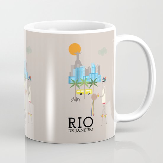 Rio - In the City - Retro Travel Poster Design Mug