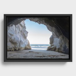 Pismo Beach Cave Framed Canvas