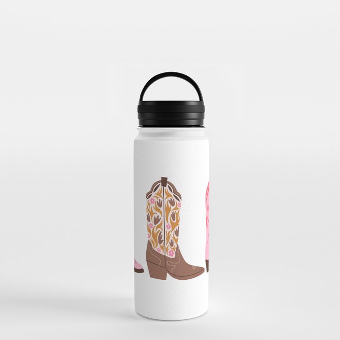 Pink Cowboy Boots  Water Bottle