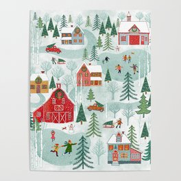 New England Christmas Poster