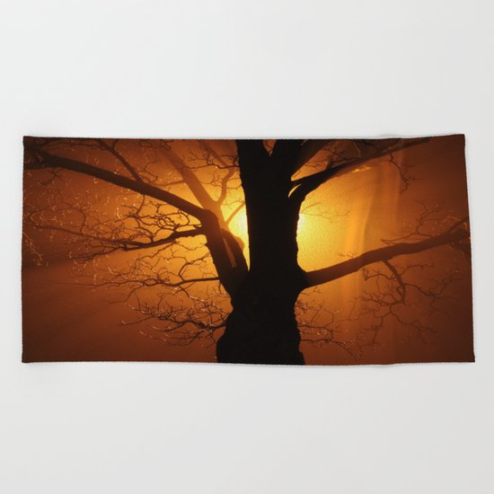 Gods and trees Beach Towel