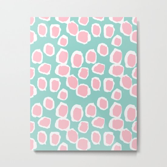 Hayden - abstract trendy gender neutral colorful bright happy dorm college decor pattern print art Metal Print