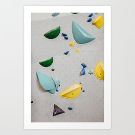 Colorful climbing holds - boulder gym - photography Art Print