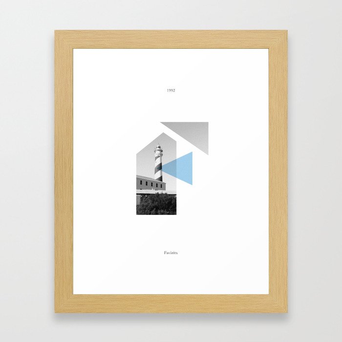 Typographic Posters - Favàritx Framed Art Print