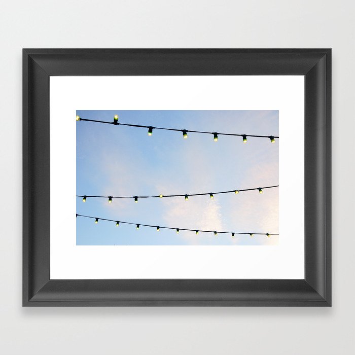 Outdoor string lights | Simple Life Photography Framed Art Print