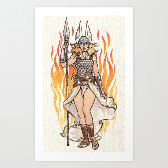 Brunhilde Pin-up Art Print
