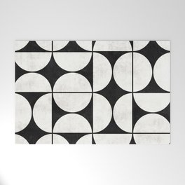 Mid-Century Modern Pattern No.2 - Black and White Welcome Mat