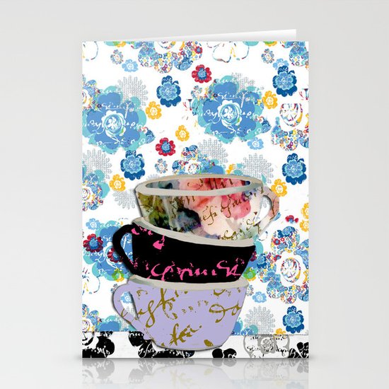 There's a pattern on my cup Stationery Cards