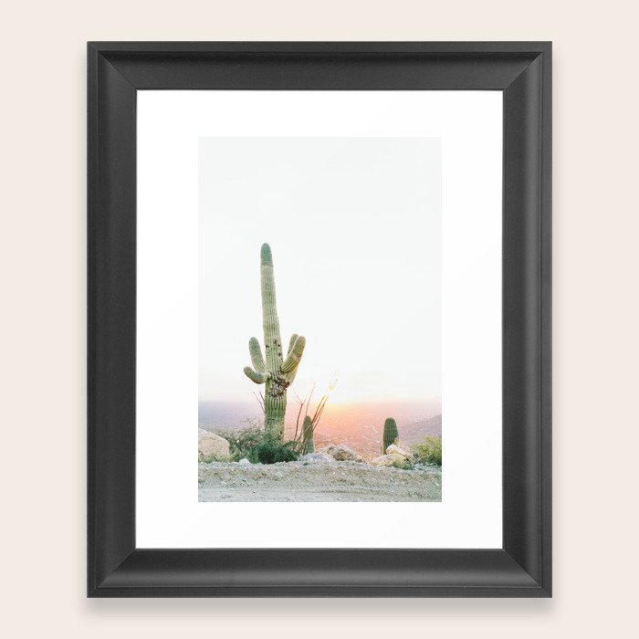 Saguaro Print Cactus Print Botanical Print Desert Print Desert Art Cactus Wall Art Arizona Framed Art Print By Itspaulina Society6