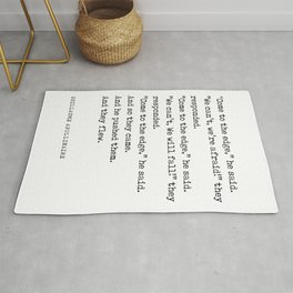 Come to the edge - Guillaume Apollinaire Poem - Literature - Typewriter Print Area & Throw Rug