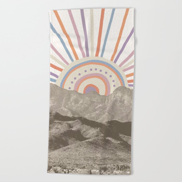 Bohemian Tribal Sun Up Abstract Vintage Mountain Happy Summer