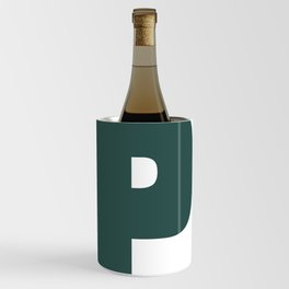 P (Dark Green & White Letter) Wine Chiller