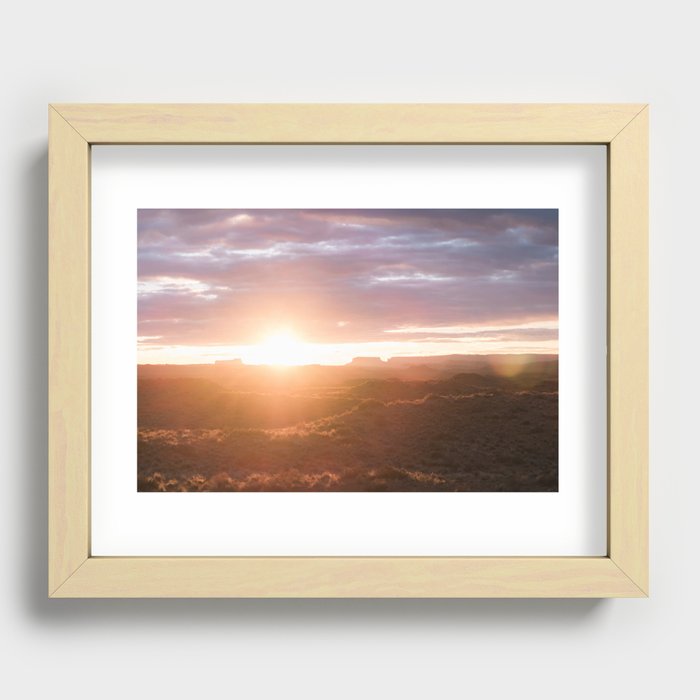 Sunrise in the Valley Recessed Framed Print