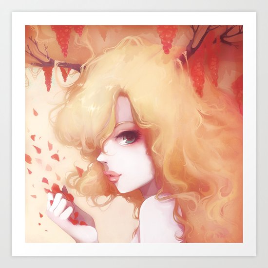Automne rouge Art Print