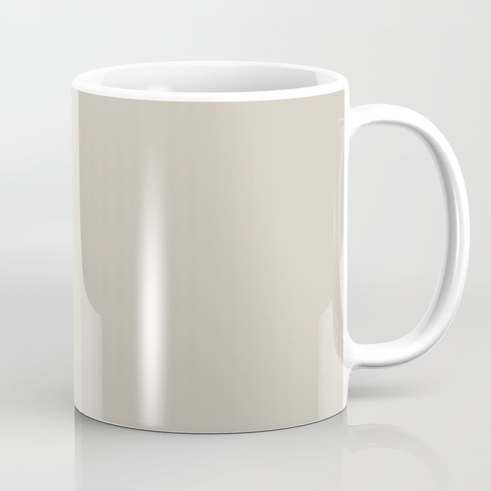 Neutral Light Gray Beige Solid Color PPG Synchronicity PPG1021-2 - All One Single Shade Hue Colour Coffee Mug