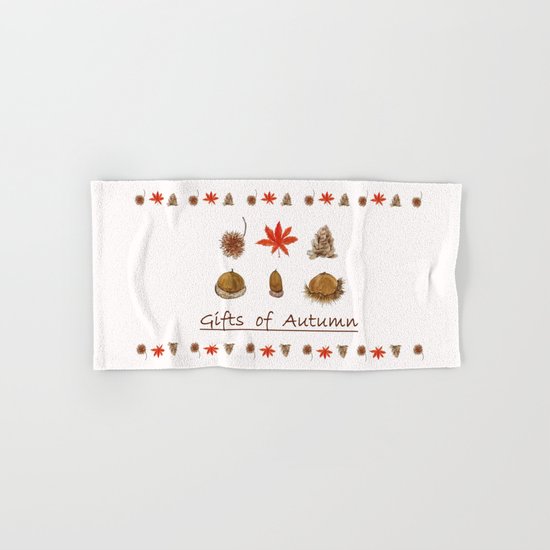 Gift of autumn watercolor painting Hand & Bath Towel