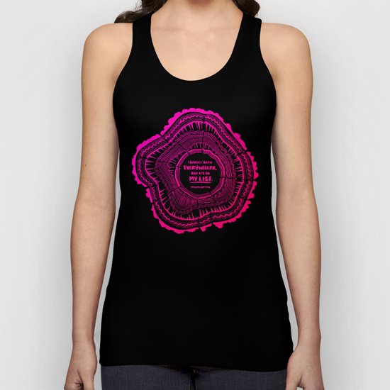 My List – Pink Ombré Ink Unisex Tank Top