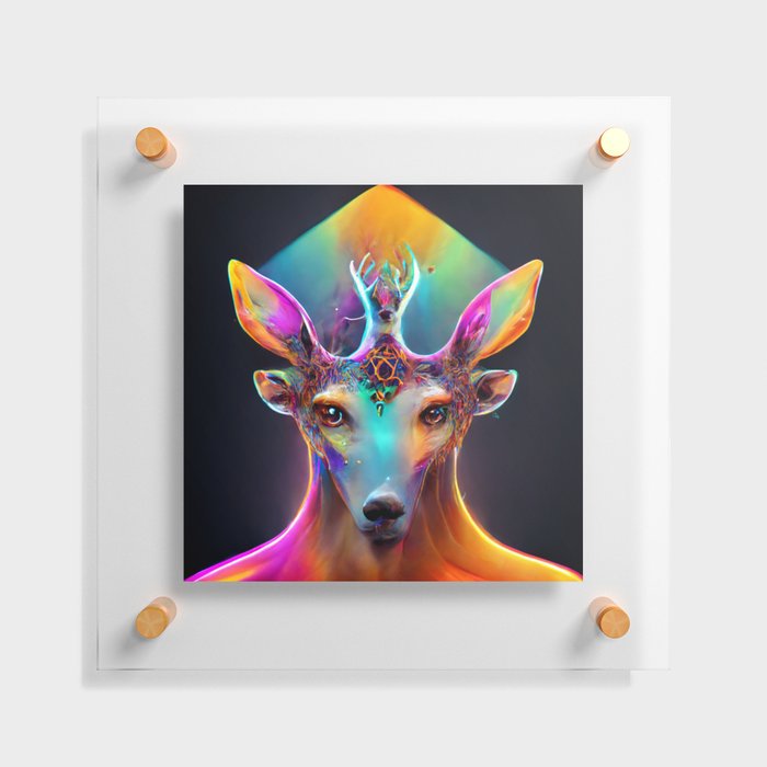 Psychedelic Deer Floating Acrylic Print