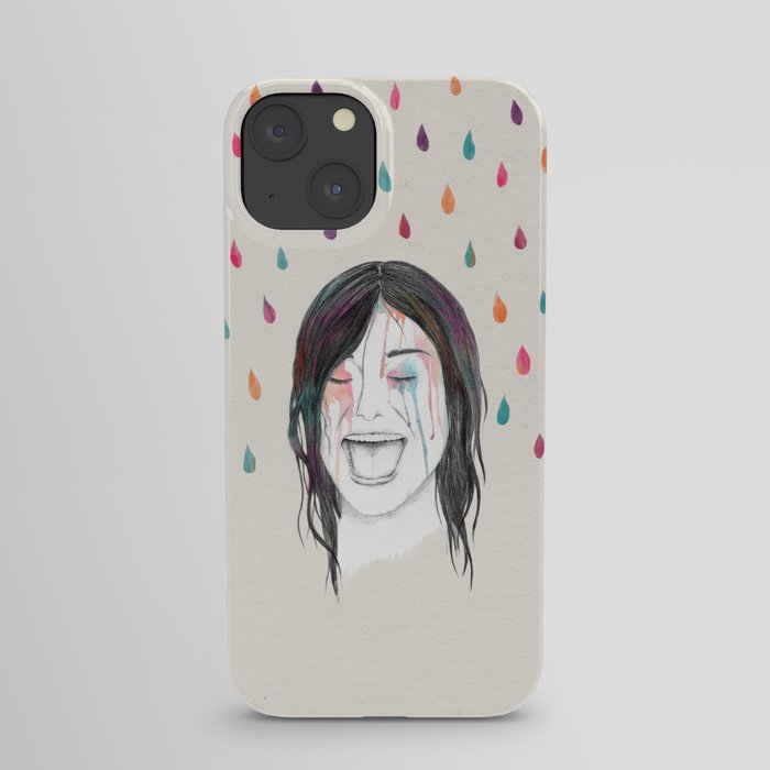 Les filles rient sous la pluie iPhone Case