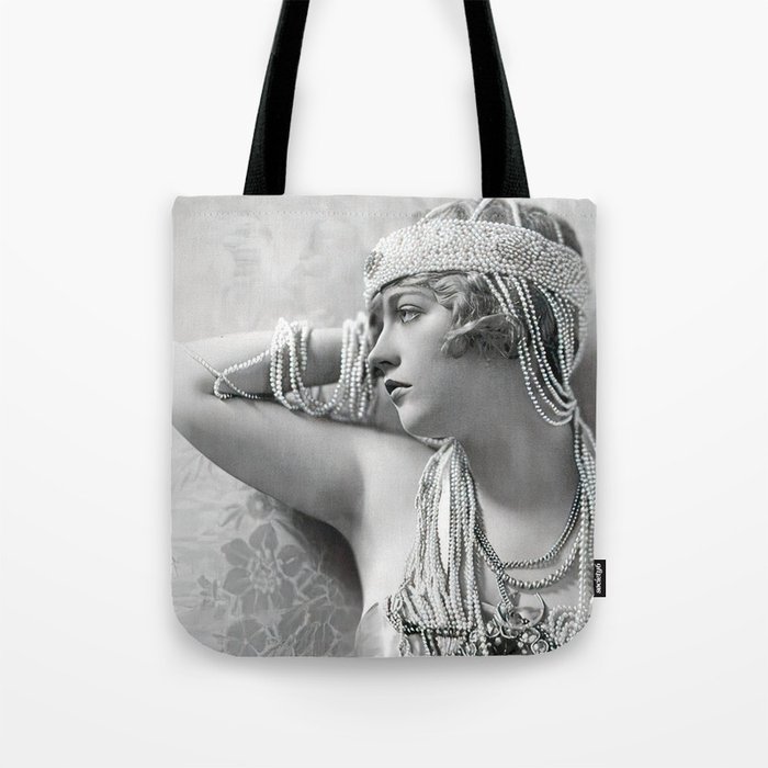 1920's Jazz Age Marion Davis Hollywood flapper dance female portrait black and white photograph - photography - photographs Tote Bag