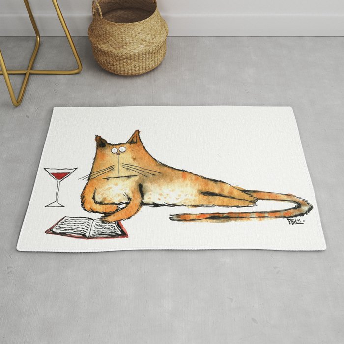 The Cat Relaxes Rug