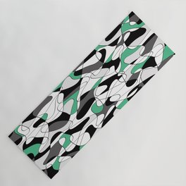 Abstract pattern - green and gray. Yoga Mat