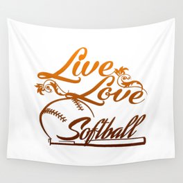 LIVE - LOVE - SOFTBALL Wall Tapestry