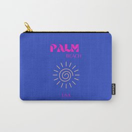 Palm Beach, Travel Art, Florida, Blue Carry-All Pouch