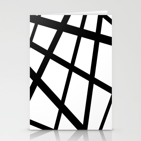 Abstract geometric pattern - black and white. Stationery Cards