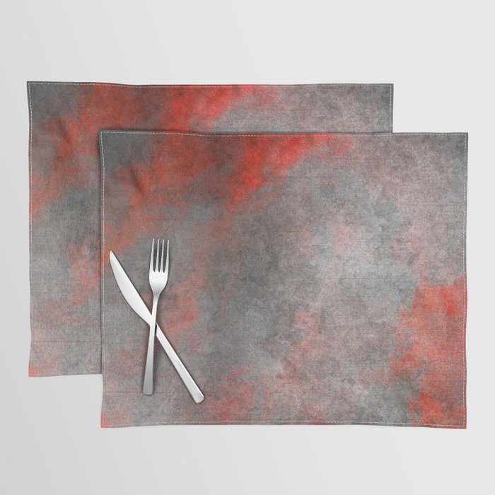 Abstract grey and red Placemat