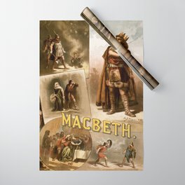 Vintage Macbeth Theatre Poster Wrapping Paper
