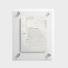 Relief [2]: an abstract, textured piece in white by Alyssa Hamilton Art Floating Acrylic Print