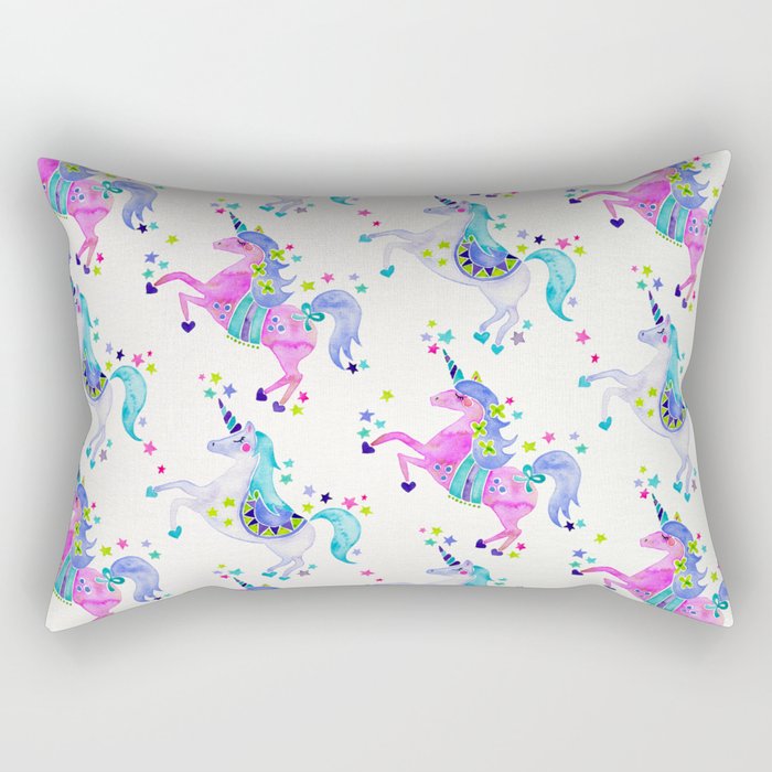 Pastel Unicorns Rectangular Pillow