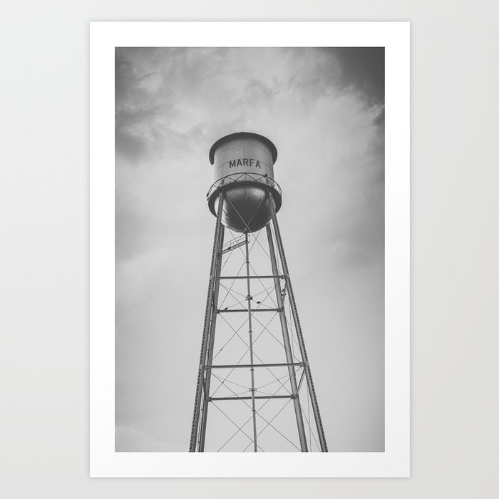 Marfa Water Tower x Marfa Texas Photography Art Print by Ann Hudec