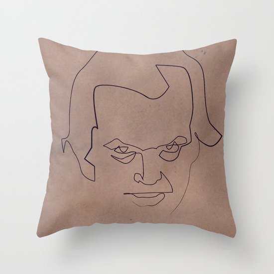 One line Shining Throw Pillow