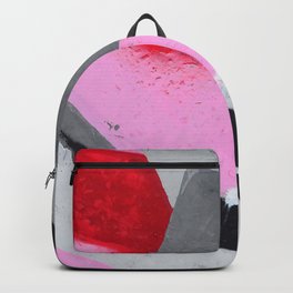 Fragment of colored street art graffiti paintings with contours and shading close up Backpack