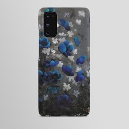 "Give Me October" Blue and White Floral Painting Android Case