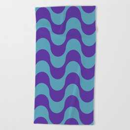 Retro Psychedelic Stripe Pattern 743 Beach Towel