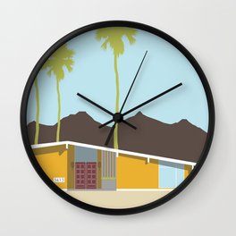 Mid-Century Palm Springs Inspired House #3 Wall Clock