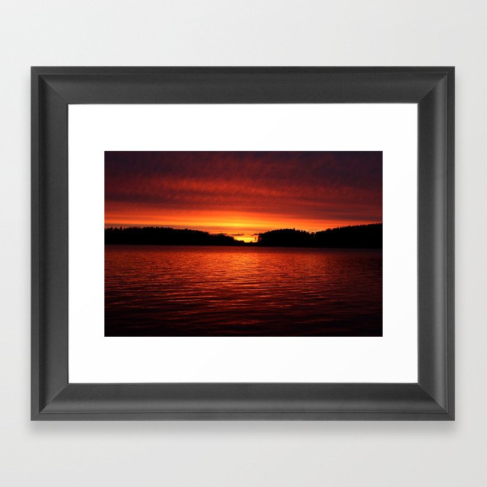Sunset in Scandinavia #decor #society6 #buyart Framed Art Print