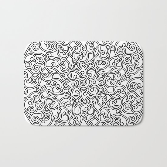 Mandala black 4 Bath Mat