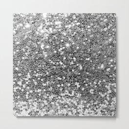Chic faux silver abstract sequins glitter modern pattern Metal Print | Fauxsilversequins, Abstract, Silverglitter, Painting, Fauxsilver, Glamour, Abstractpattern, Trendy, Glam, Chic 