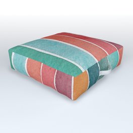 Colorful Stripes Outdoor Floor Cushion