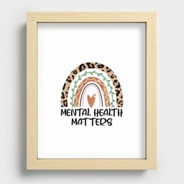 Mental health Teacher graphic design art Recessed Framed Print