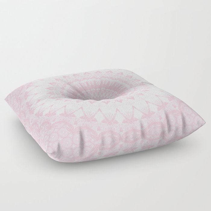 Boho Pink Mandala Floor Pillow