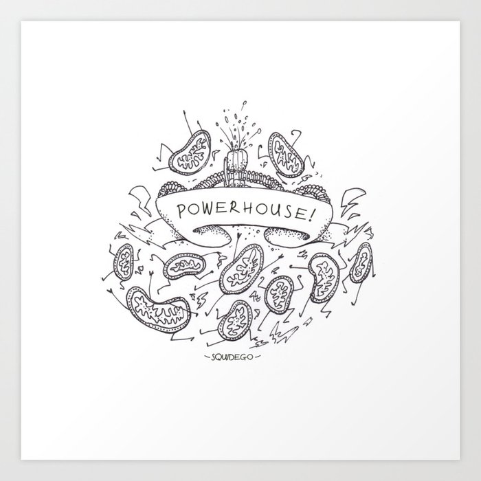 Mitochondria Party Art Print by squidego
