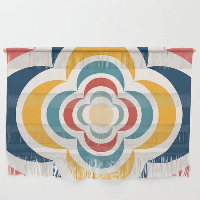 Floral Abstract Shapes 14 in Summer Shades Wall Hanging