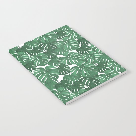 Monstera house plant leaf green painting pattern trendy hipster indoor house plant tropical garden Notebook
