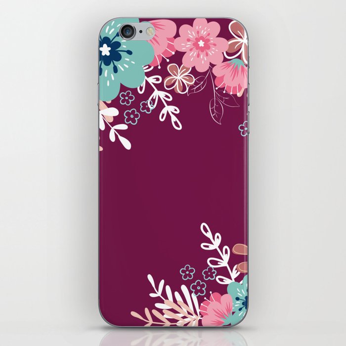 Floral Frame iPhone Skin